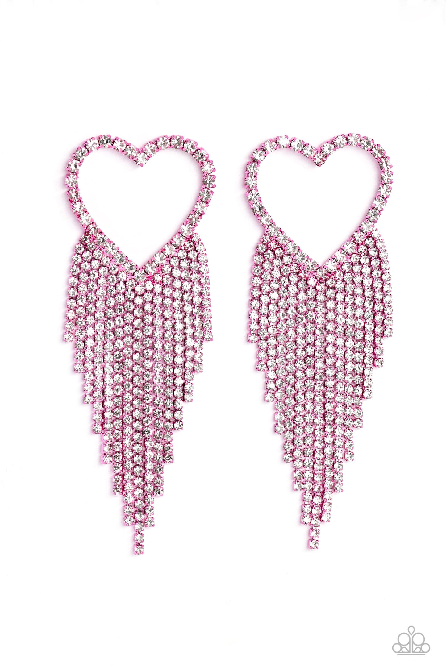 Sumptuous Sweethearts - Pink Post Earring