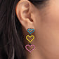 Sweetheart Succession - Pink Post Earring