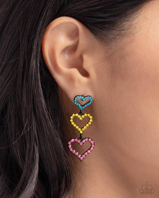 Sweetheart Succession - Pink Post Earring