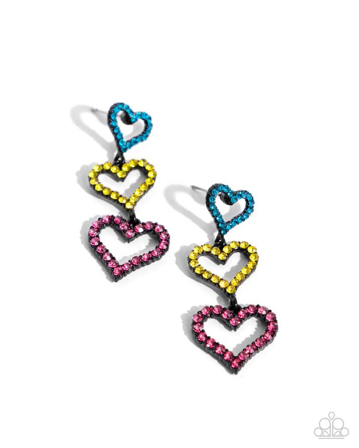 Sweetheart Succession - Pink Post Earring