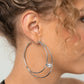 Theater HOOP - White Hoop Earring