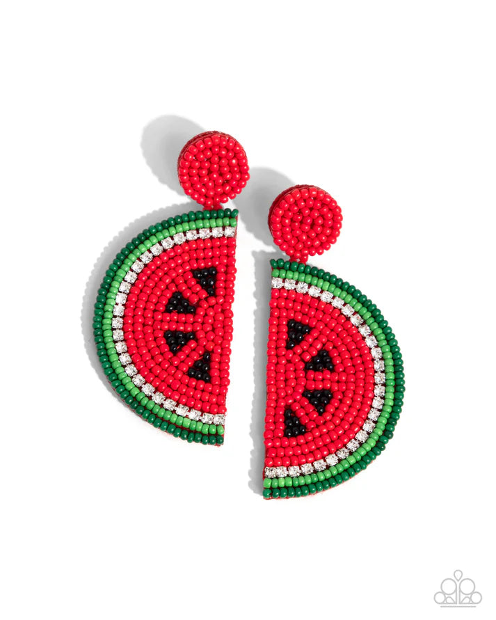 Watermelon Welcome - Red Post Earring