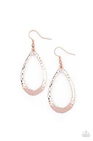 BEVEL-headed Brilliance - Rose Gold Earring