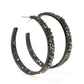 GLITZY By Association - Black Blockbuster Hoop Earring
