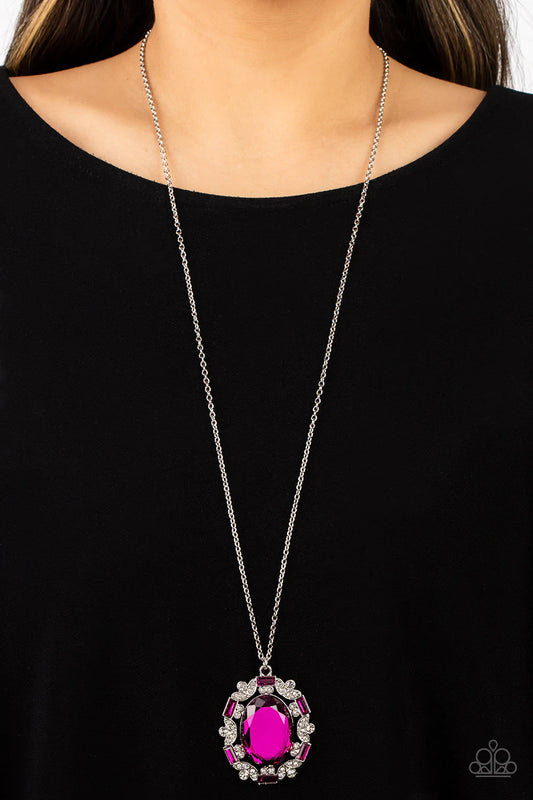 Noble Reflection - Pink Necklace
