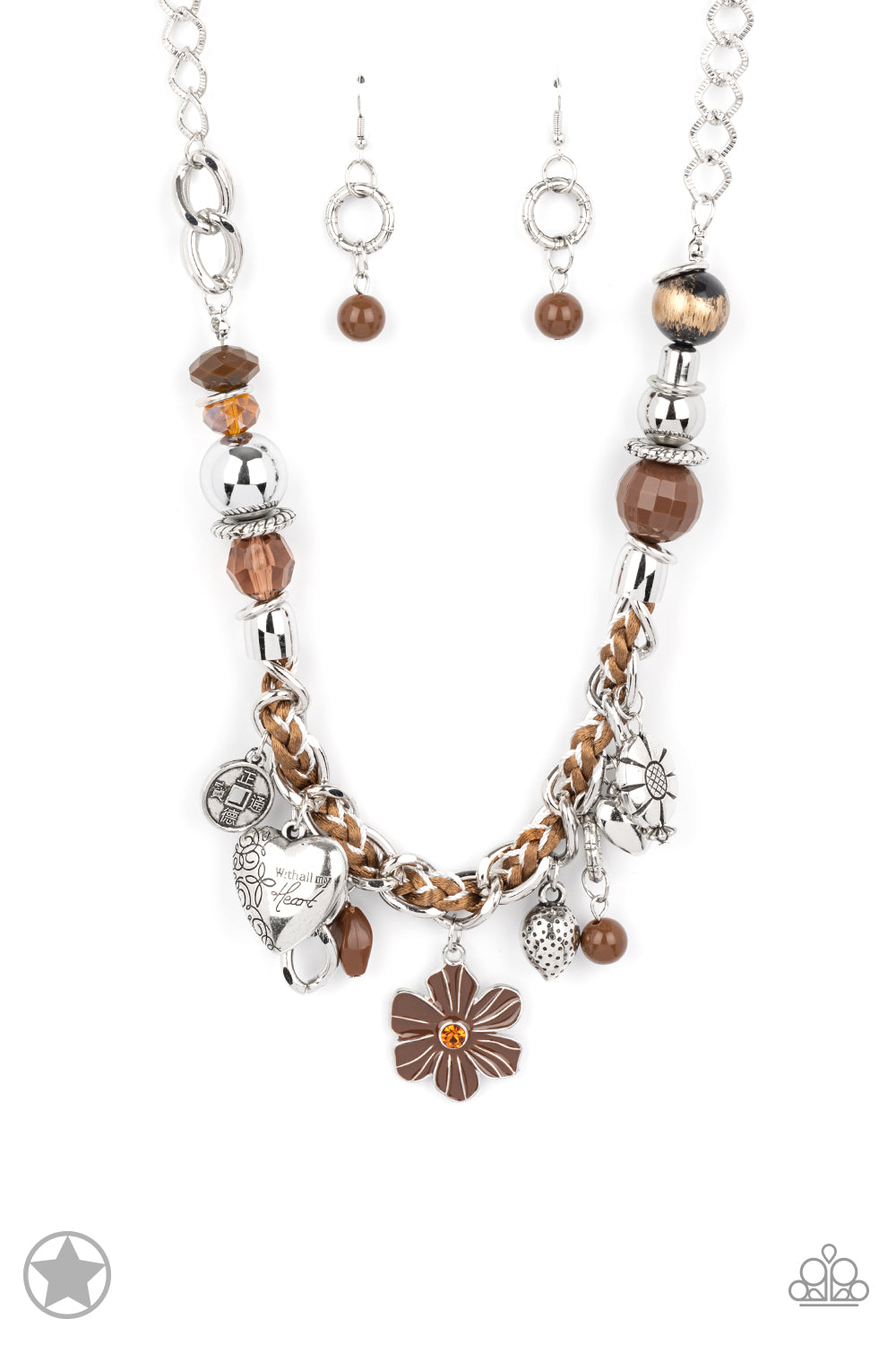 Charmed, I Am Sure - Brown Blockbuster Necklace