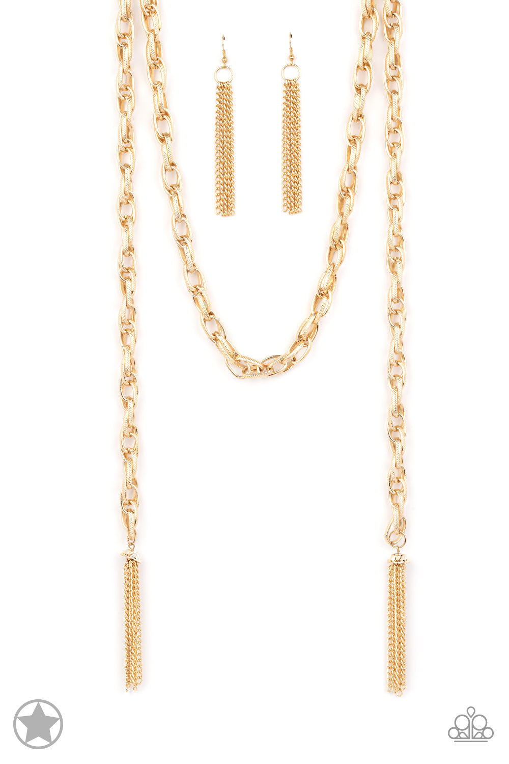 SCARFed for Attention - Gold Blockbuster Necklace