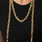SCARFed for Attention - Gold Blockbuster Necklace