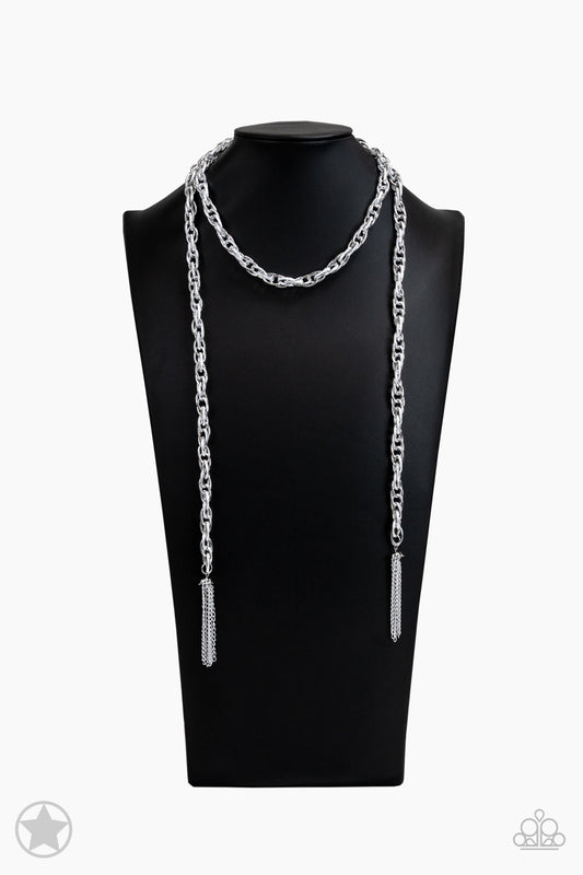 SCARFed for Attention - Silver Blockbuster Necklace