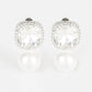 Gatsby Gleam - White Clip-On Earring