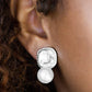 Gatsby Gleam - White Clip-On Earring