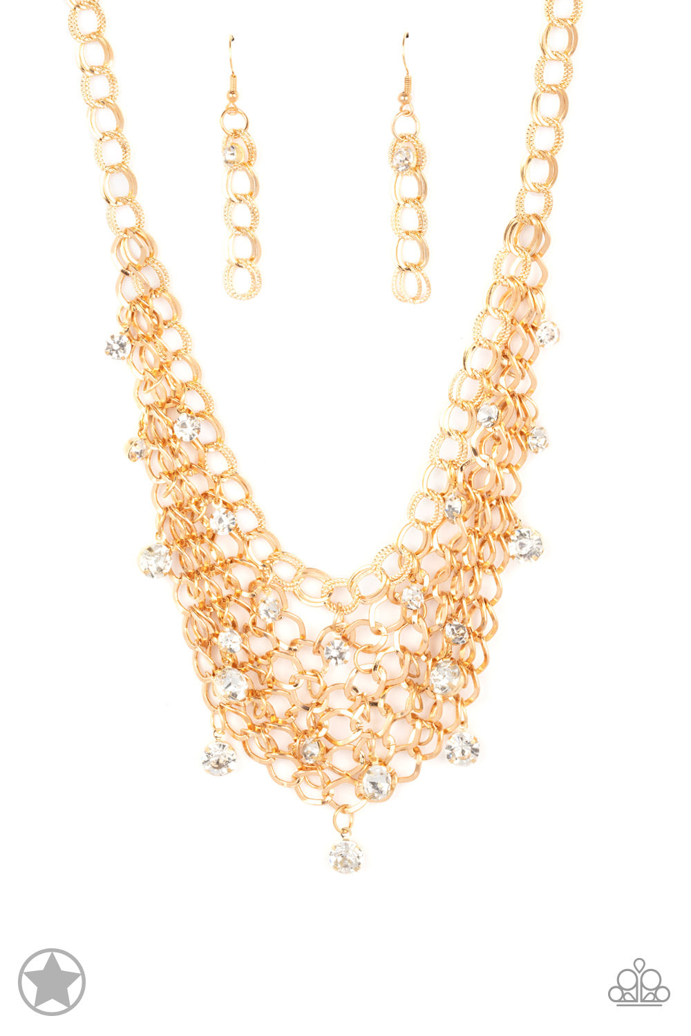 Fishing for Compliments - Gold Blockbuster Necklace