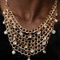 Fishing for Compliments - Gold Blockbuster Necklace