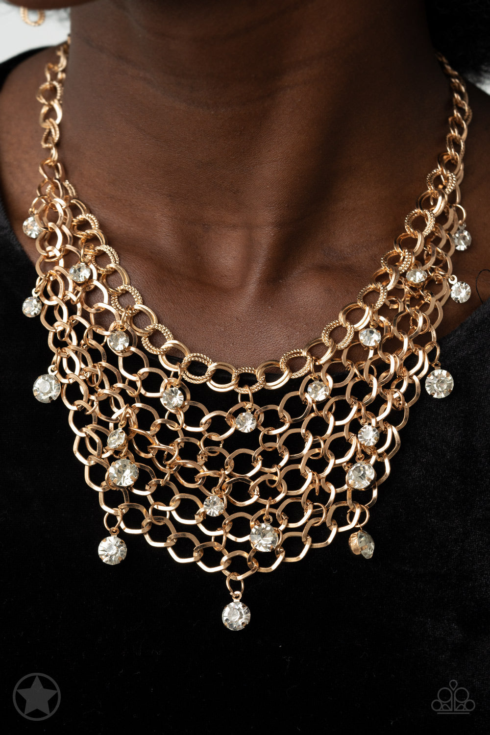 Fishing for Compliments - Gold Blockbuster Necklace