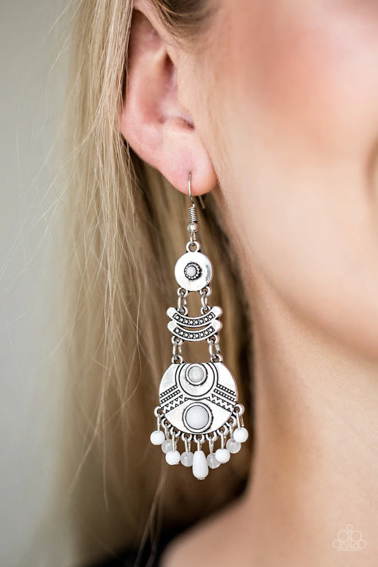 Tropic Tribe - White Earring