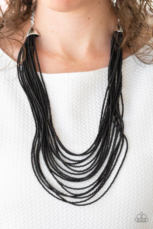 Peacefully Pacific - Black Necklace