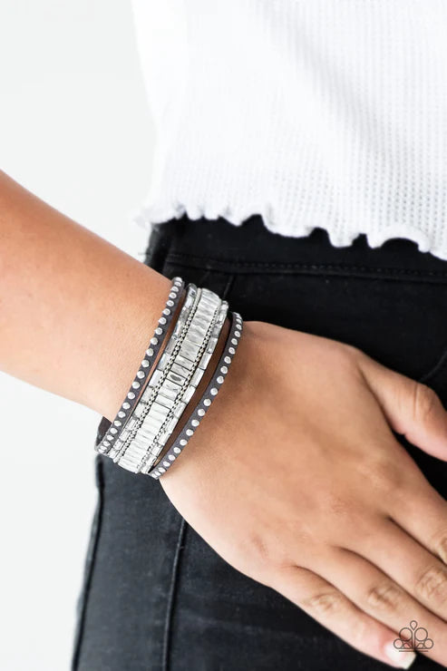 Rock Star Rocker - Silver Bracelet