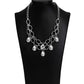 Show-Stopping Shimmer - White Blockbuster Necklace