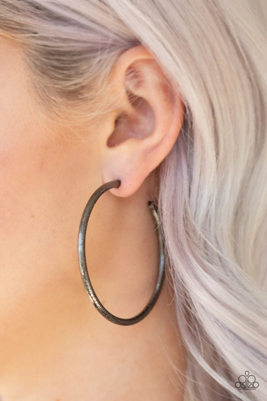 Double Or Nothing - Black Earring