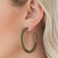 Dazzling Diamond-naire - Brass Hoop Earring