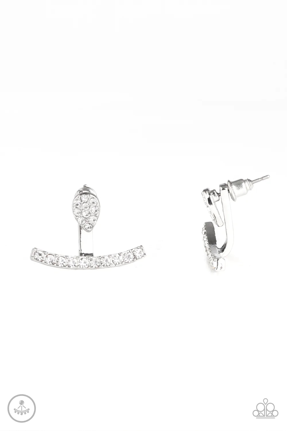 Glowing Glimmer - White Post Earring