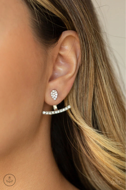 Glowing Glimmer - White Post Earring