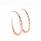 Twisted Edge - Rose Gold Hoop