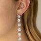 Dazzling Debonair - White Post Earring