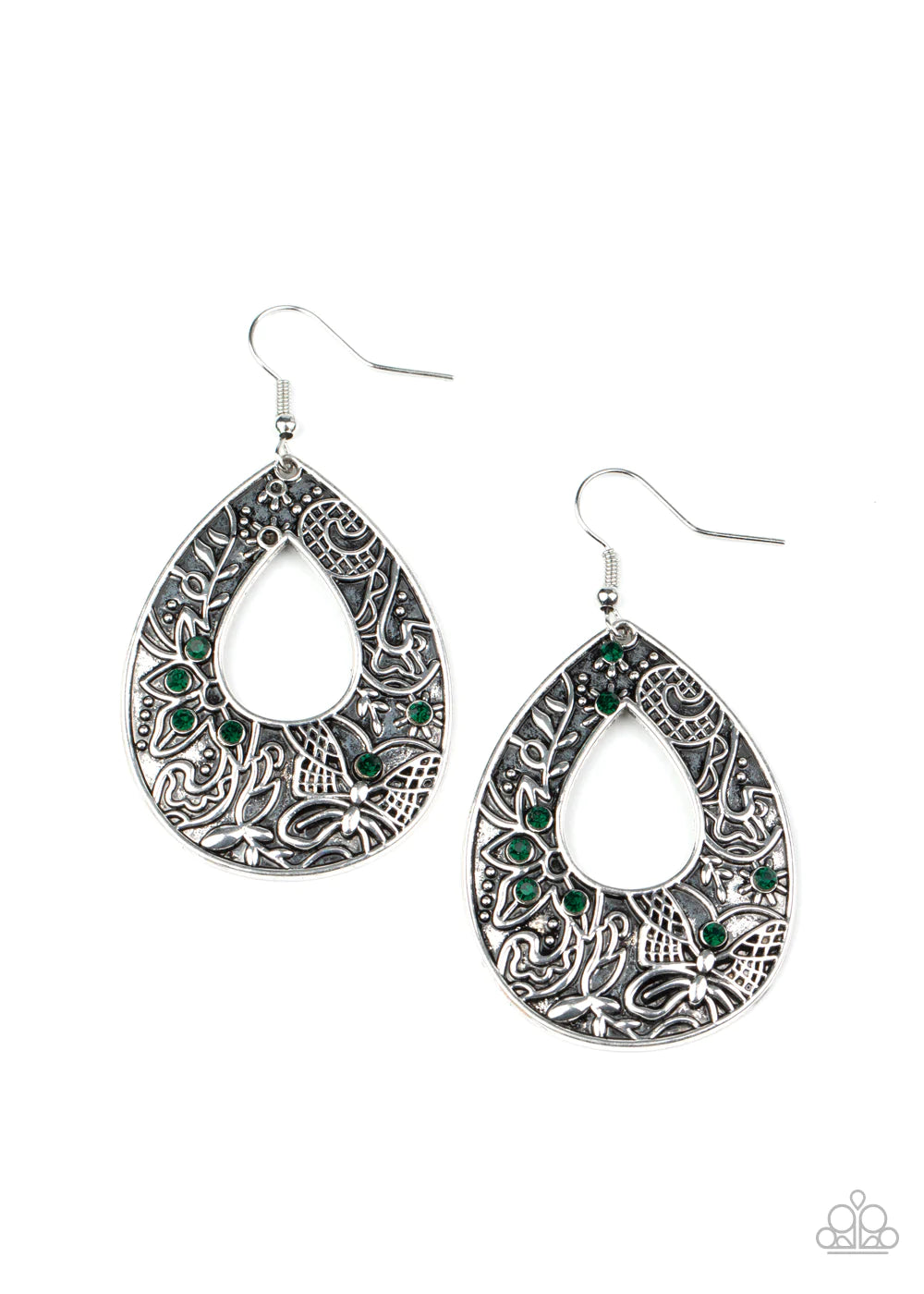 Botanical Butterfly - Green Earring