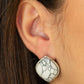 Marble Marvel - White Post Earring