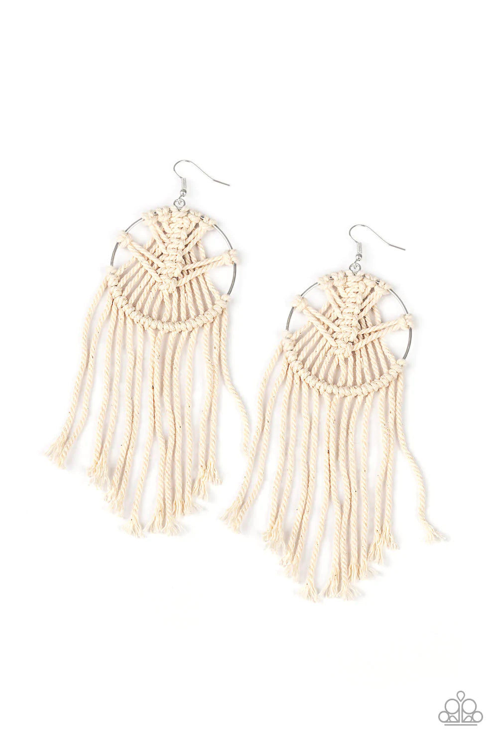MACRAME, Myself, and I - White Earring