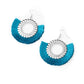 Fringe Fanatic - Blue Earring