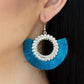 Fringe Fanatic - Blue Earring