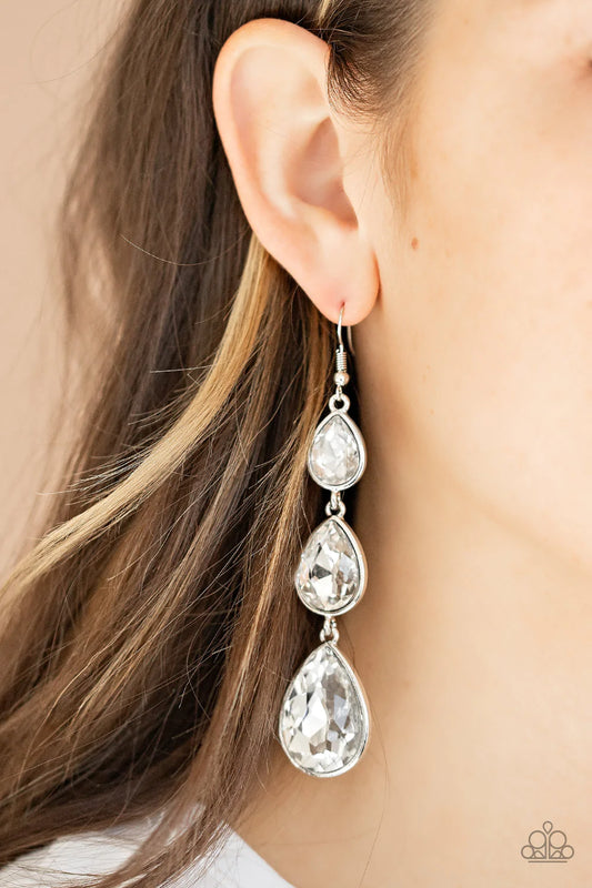 Metro Momentum - White Earring