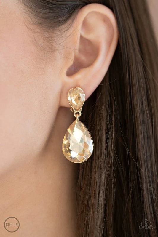 Aim for The MEGASTARS - Gold Clip-On Earring