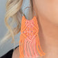 Macrame Rainbow - Orange Earring