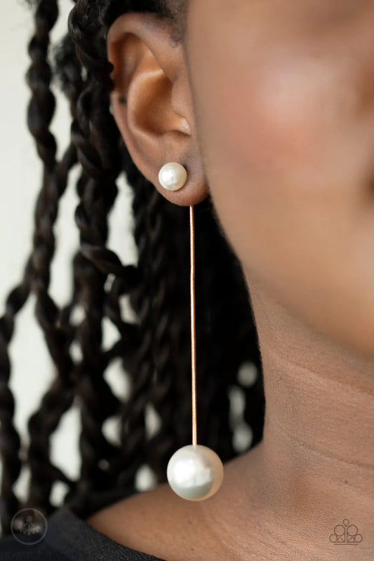 Extended Elegance - Gold Post Earring