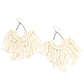 Wanna Piece Of MACRAME? - White Earring