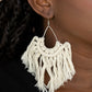 Wanna Piece Of MACRAME? - White Earring