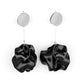 Petal Pathways - Black Post Earring