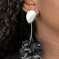 Petal Pathways - Black Post Earring