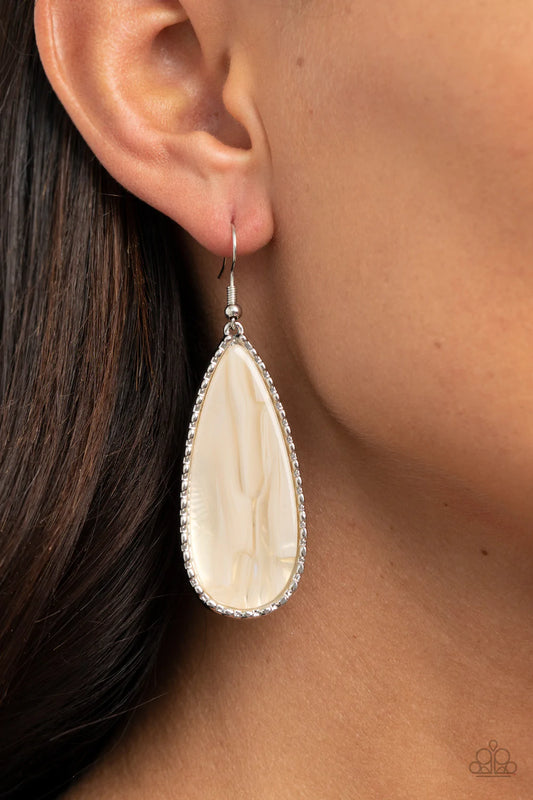 Ethereal Eloquence - White Earring