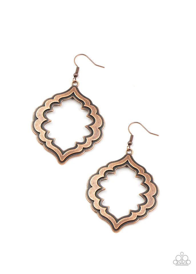 Taj Mahal Majesty - Copper Earring