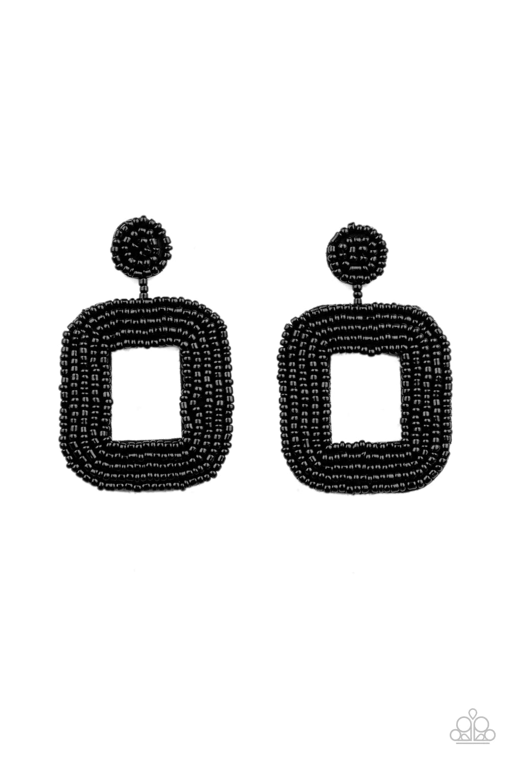 Beaded Bella - Black Earring