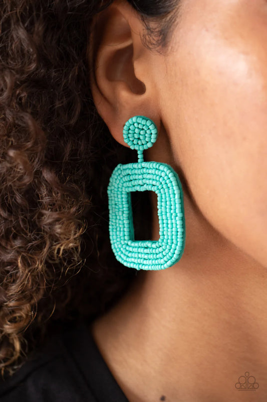 Beaded Bella - Blue Post Earring