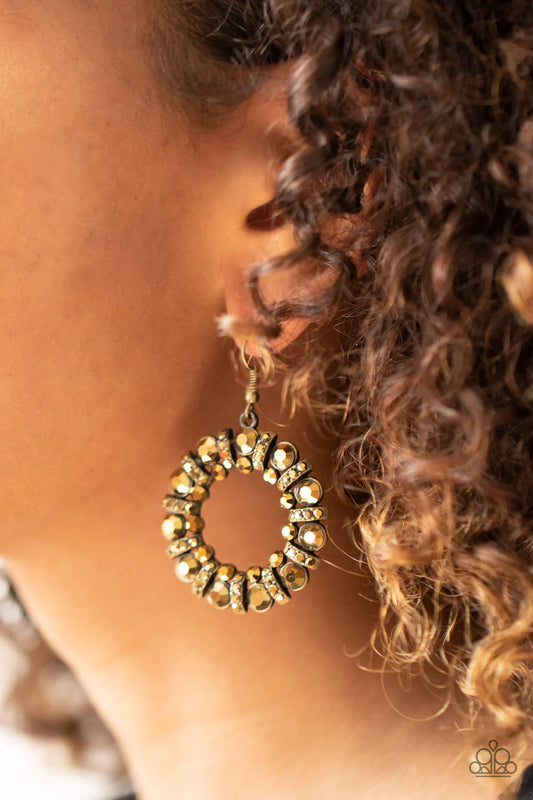 Baby, It's Cold Outside - Brass Earring