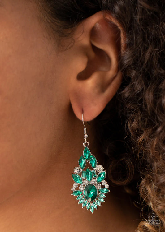Ice Castle Couture - Green Earring