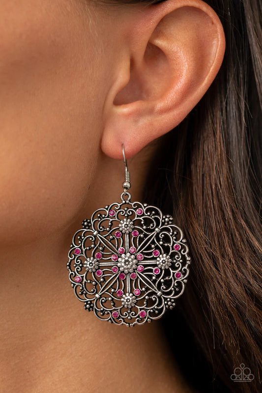 OH MANDALA - Pink Earring