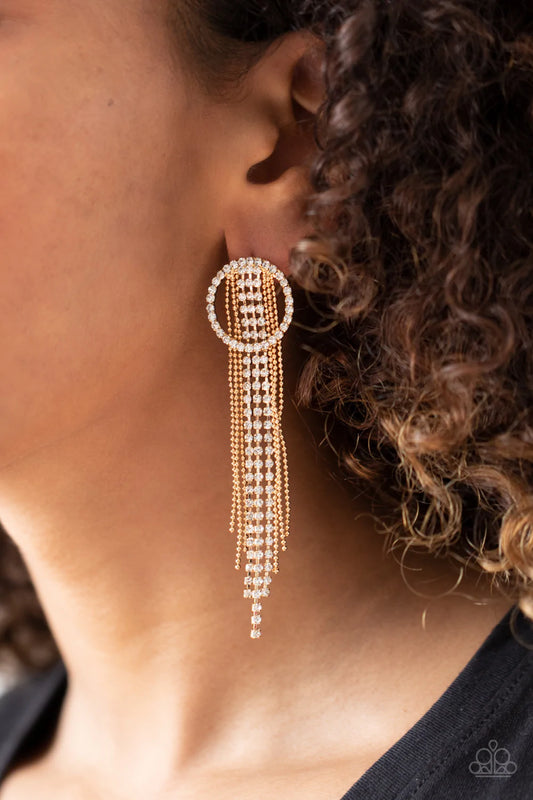 Dazzle by Default - Gold Post Earring
