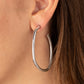 Rough It Up - Silver Hoop Earring
